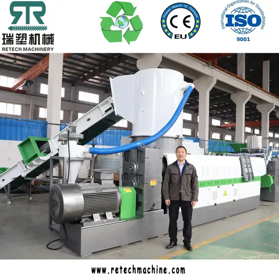 Plástico PE/PP/HDPE/LDPE/LLDPE/película BOPP/bolsa/bolsa tejida/no tejido/fibra/planta de granulación/línea de granulación/reciclaje de aglomeración/máquina peletizadora compacta