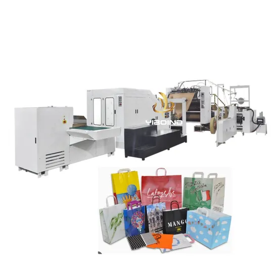 Máquina para fabricar bolsas de papel con fondo cuadrado con 2 colores, 4 colores en línea