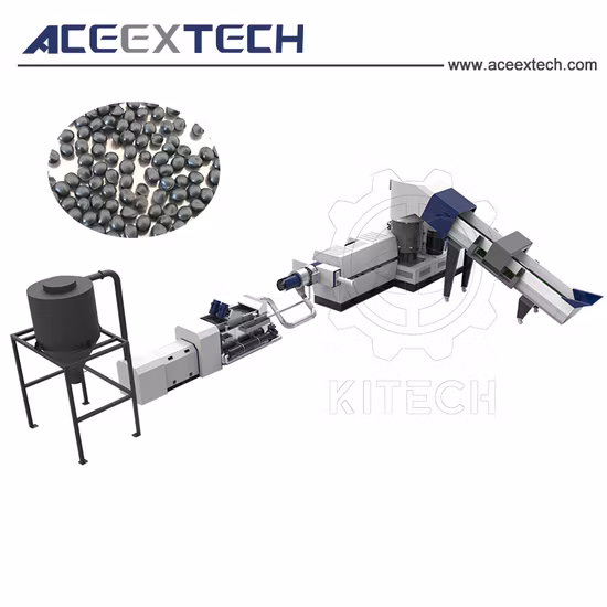 Bolsa tejida de película de residuos de plástico PP PE BOPP que recicla la granuladora de anillo de agua ABS/PS